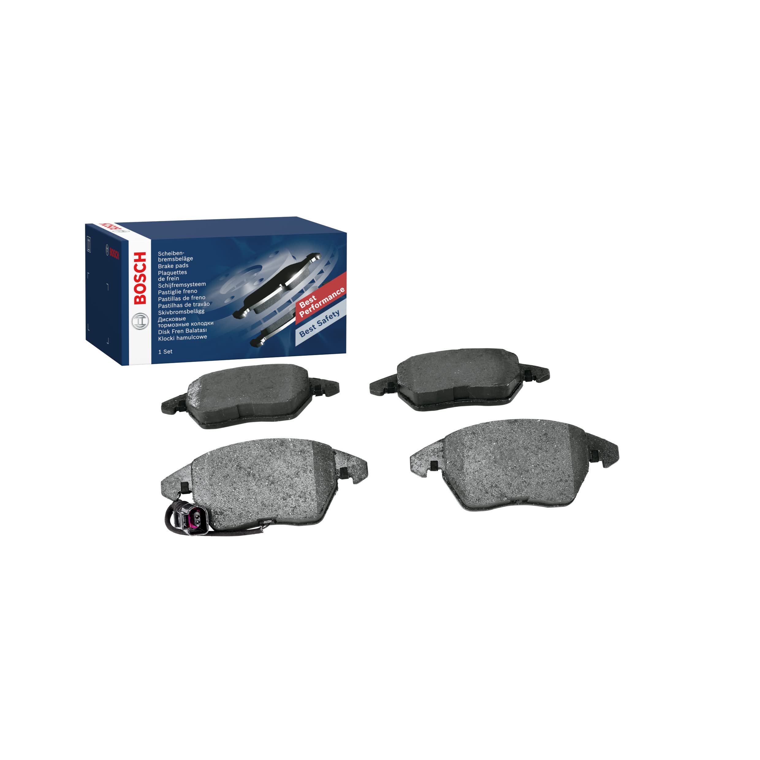 لنت ترمز بوش Bosch Automotive BP938 - محور جلو - گواهی ECE-R90 - چهار لنت ترمز در هر مجموعه، مشکی، 0 986 424 797 تک