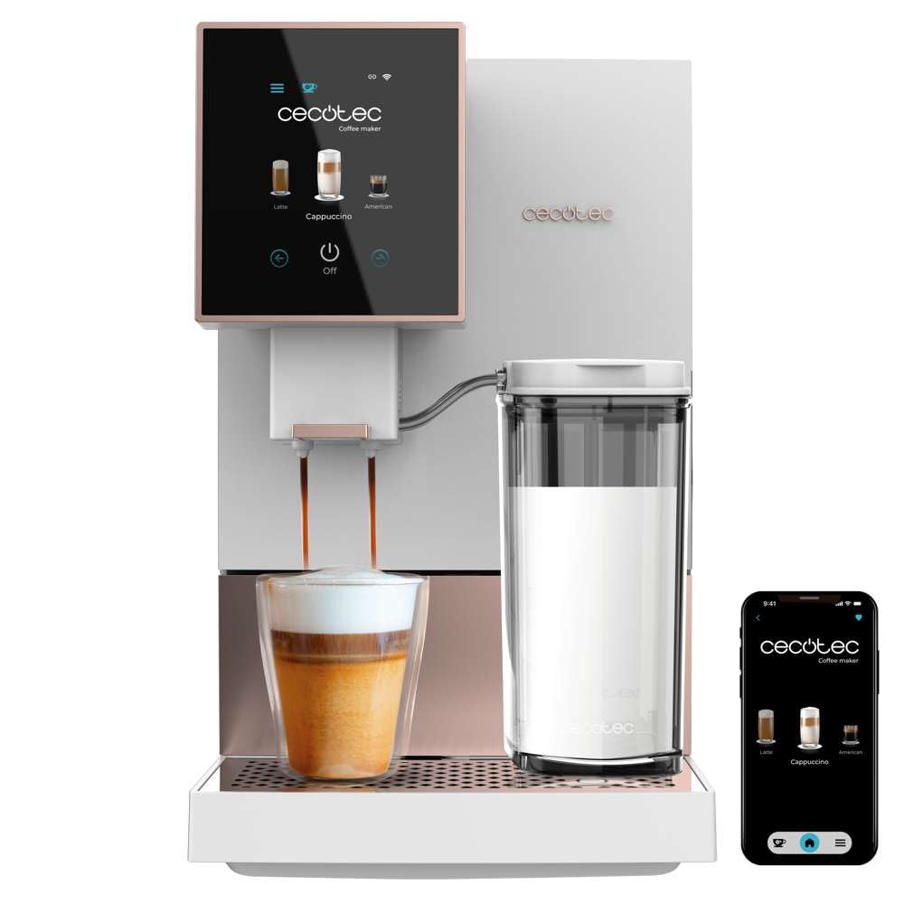 اسپرسو ساز سکوتک اسپانیا فوق اتوماتیک Cecotec مدل Cremmaet Compactccino بار19، صفحه نمایش TFT و Wi-Fi