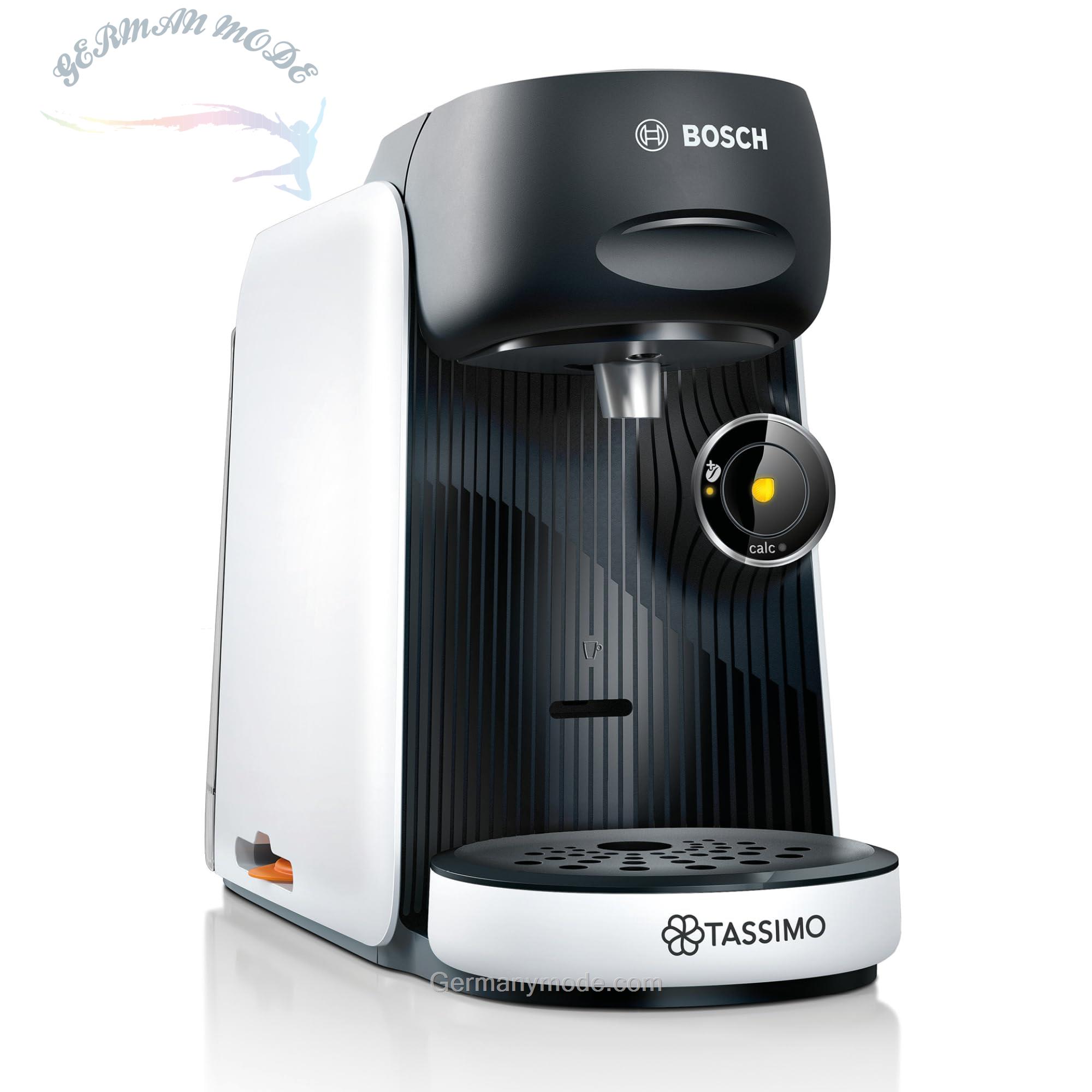 دستگاه قهوه ساز تاسیمو بوش آلمان Bosch Tassimo Finesse TAS164E، قهوه غلیظ تر با فشار یک دکمه، خاموش شدن خودکار، پایدار، 1400 وات، سفید/مشکی
