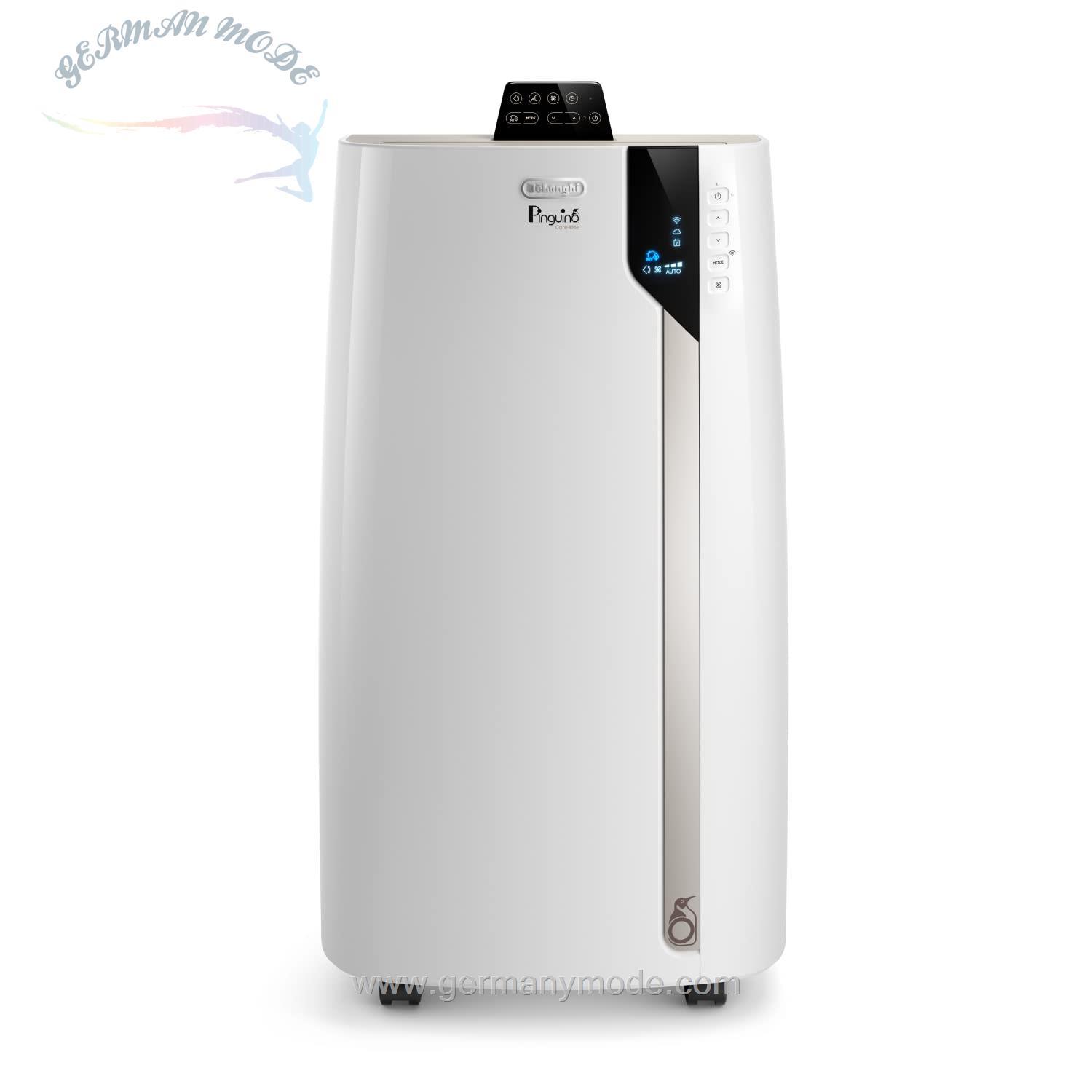 تصفیه هوا رطوبت گیر دلونگی ایتالیا DeLonghi Pinguino PAC EX130 CST WiFi با شیلنگ اگزوز، تهویه مطبوع اتاق تا 120 متر مکعب، رطوبت گیر، عملکرد تهویه، تایمر 24 ساعته، کلاس بهره وری انرژی A، رنگ سفید برای اتاق تا 120 متر مکعب - سفید EEK A