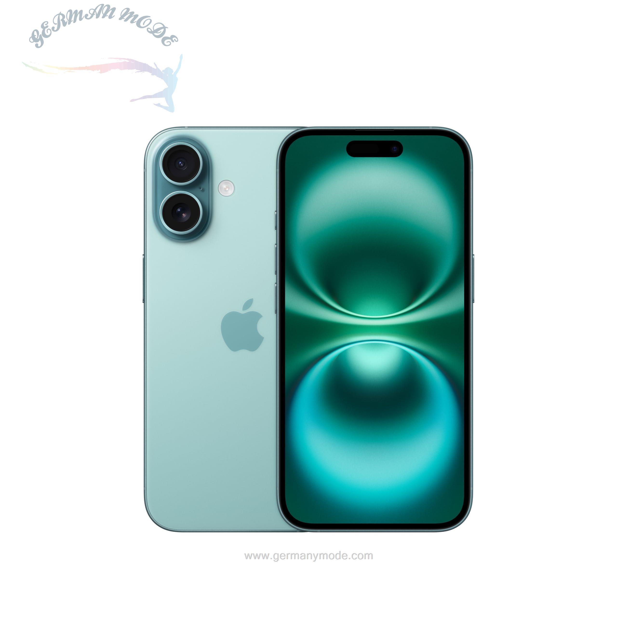 گوشی موبایل اپل آیفون 16 256 گیگابایت Apple iPhone 16 256 GB تلفن همراه 5G با کنترل دوربین، تراشه A18 و افزایش واقعی باتری. با AirPods، Teal Teal 256GB کار می کند