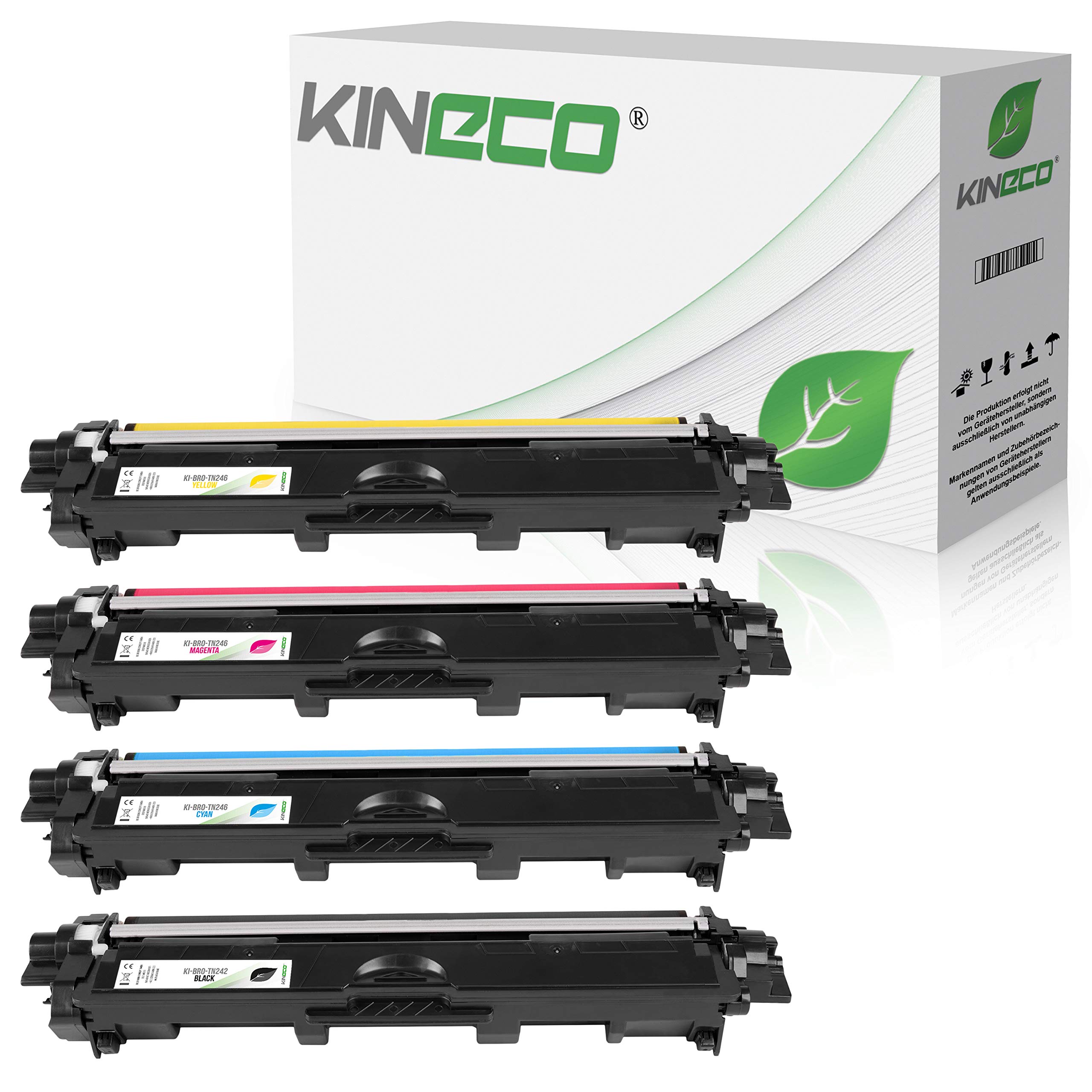 خرید از آمازون - کارتریج های تونر Kineco 4 سازگار با Brother TN-242 TN-246 برای Brother DCP-9017CDWG1 9017CDWG1 9022CDW HL-3142CW 3172CDW 3152CDW MFC-9142CDN 934CD2 color, 934CDW30, black هر صفحه 0 صفحه