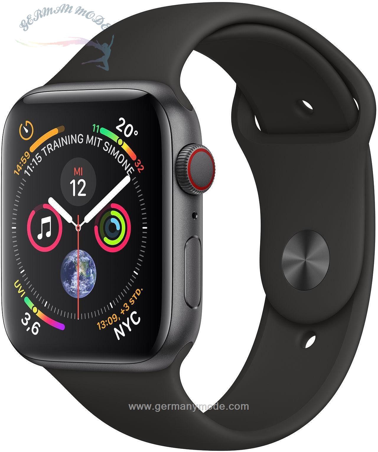 ساعت هوشمند اپل واچ آمریکا Apple Series 4 GPS Cellular Aluminiumgehäuse mit Sportarmband 44mm Watch Watch OS 5