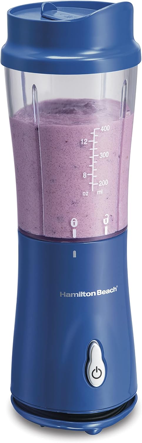اسموتی ساز مخلوط کن همیلتون آمریکا Hamilton Beach 51101BA با درب مسافرتی 1 شیشه آبی - آبی موناکو