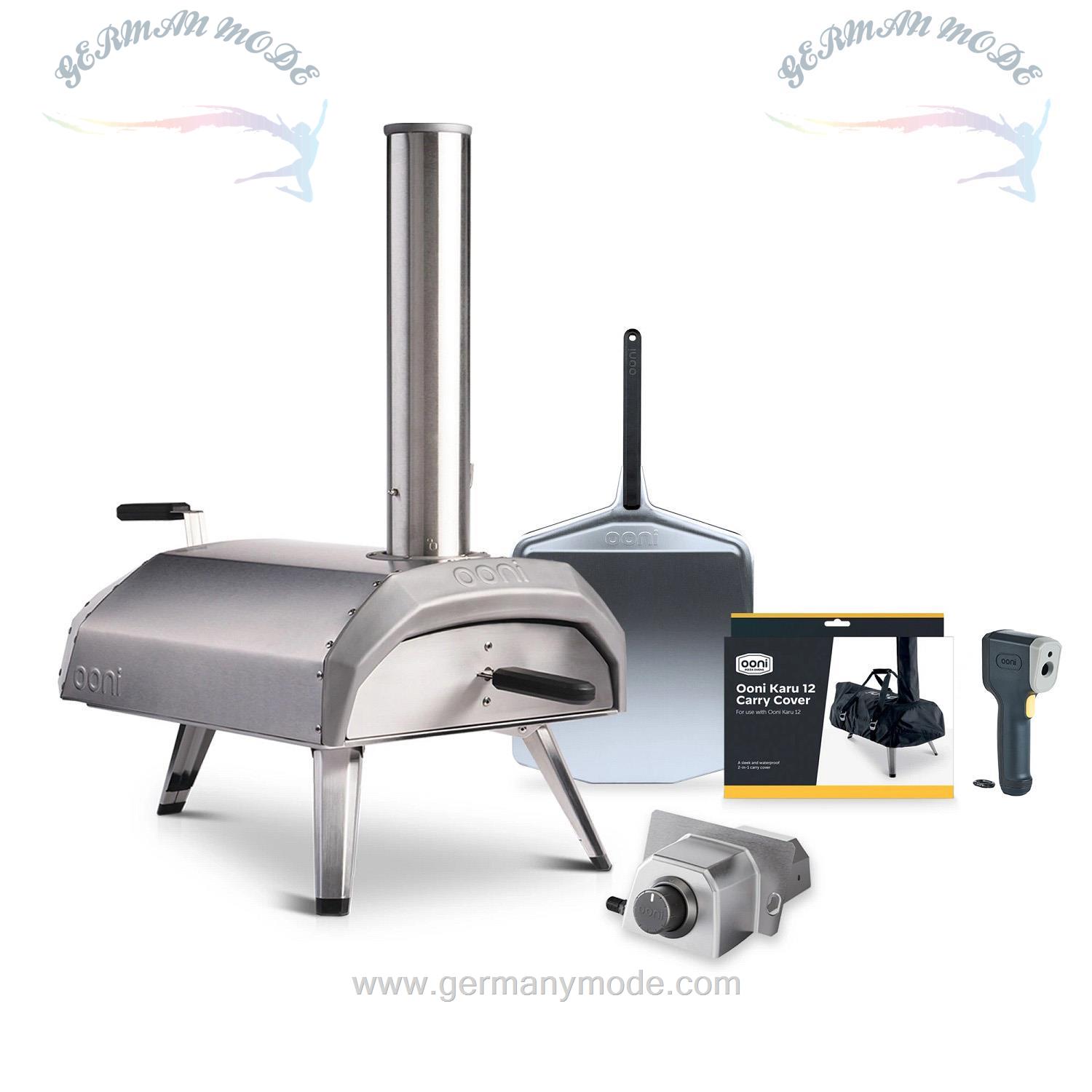 فر پیتزا ذغالی گازی خانگی آونی اسکاتلند Ooni Karu 12 Pizzaofen Paket Starter (5-tlg.)