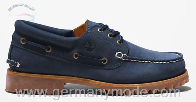 کفش دست دوز کلاسیک مردانه تیمبرلند آمریکا Timberland 3 EYE LUG HAND STITCHED BOAT SHOE FOR MEN IN NAVY