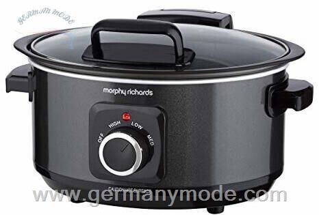 آرام پز چند کاره مورفی ریچاردز انگلستان Morphy Richards Sear - Stew 6.5L Slow Cooker Black