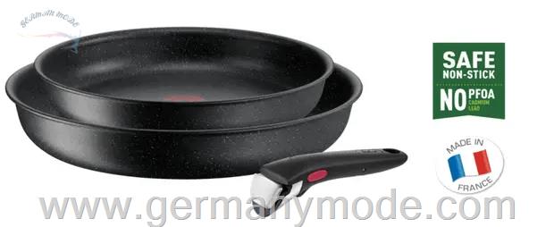 ست ماهیتابه 3 پارچه تفال فرانسه Tefal Ingenio Black Stone Pfannen-Set 3-tlg ( 24-28cm)