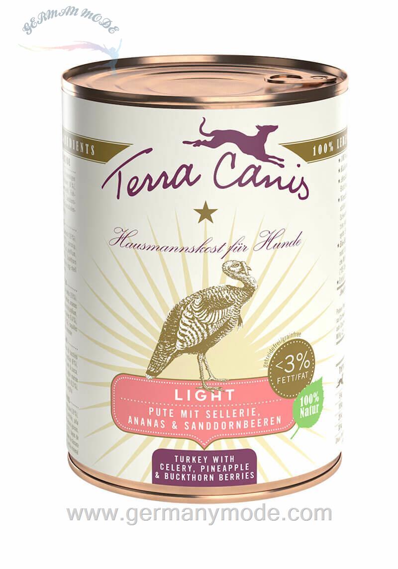 غذا مرطوب سگ دارای اضافه وزن تراکینس آلمان Terra Canis Light 6x400g Pute