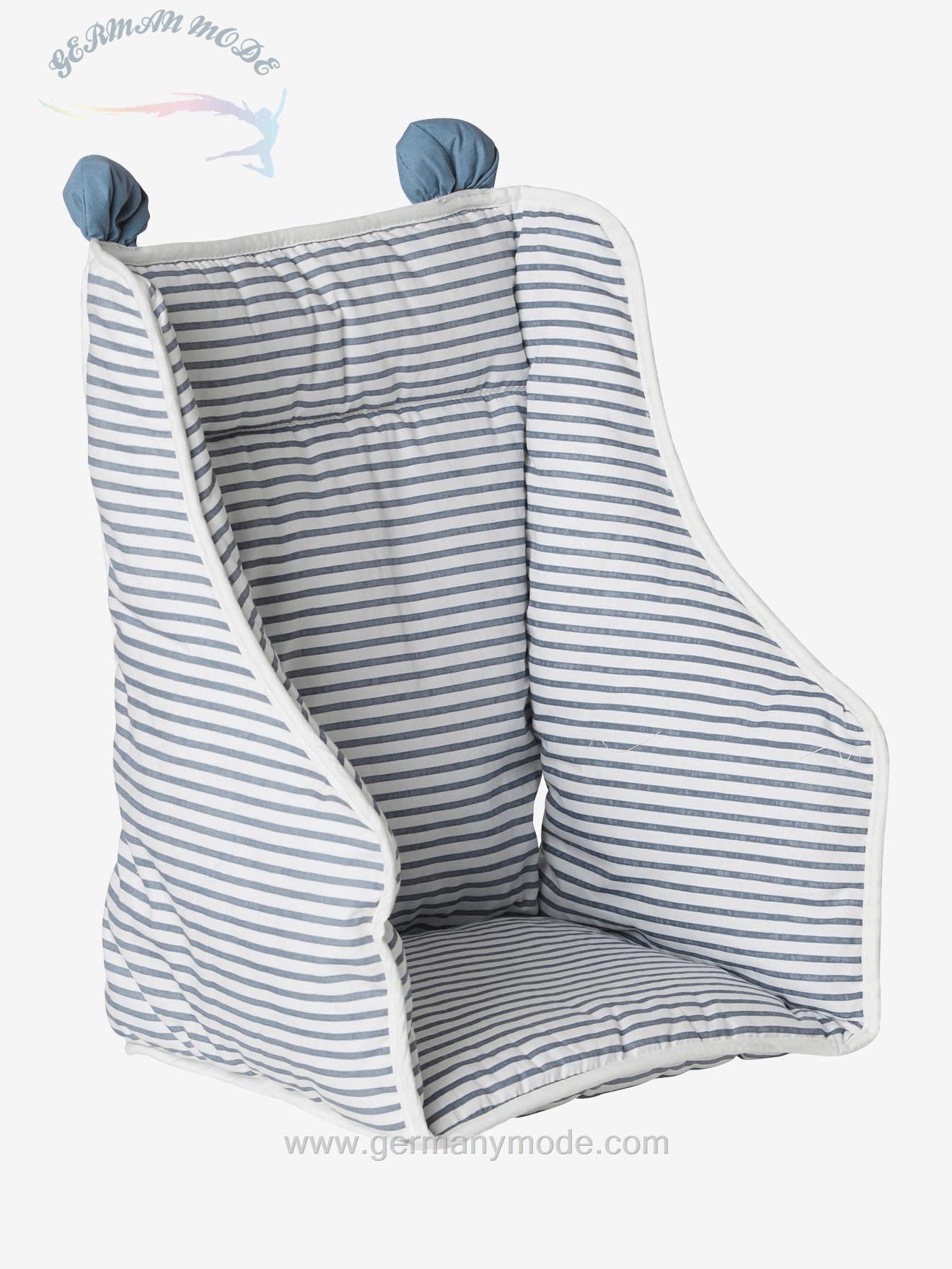 روکش صندلی کودک ورت فرانسه Vertbaudet Sitzkissen für Hochstühle - blau gestreift