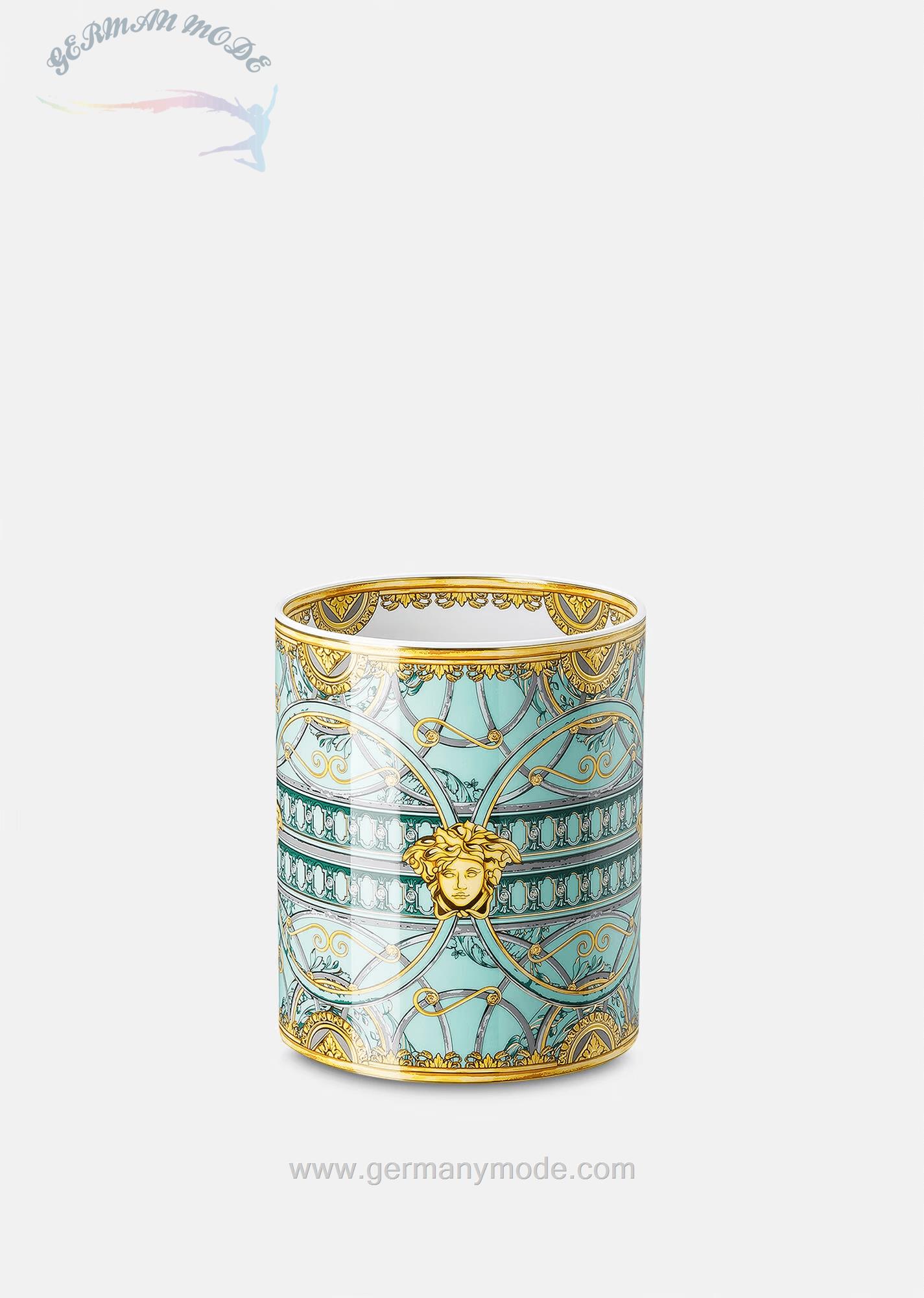 گلدان ورساچه ایتالیا VERSACE SCALA DEL PALAZZO VERDE VASE 18 CM