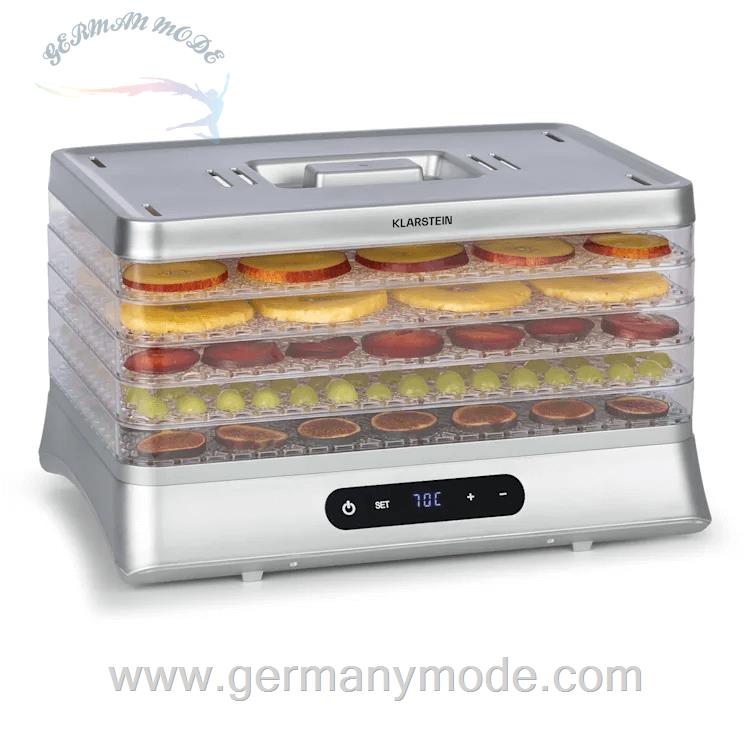 خشک کن میوه کلارشتاین آلمان Klarstein Silver Jerky Dörrautomat Silber 500 watt