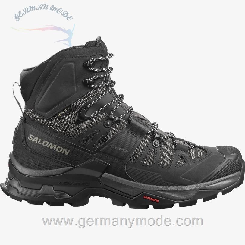 کتانی پیاده روی مردانه سالامون فرانسه SALOMON QUEST 4 GORE-TEX Leder-Hikingschuhe Herren Magnet / Black / Quarry