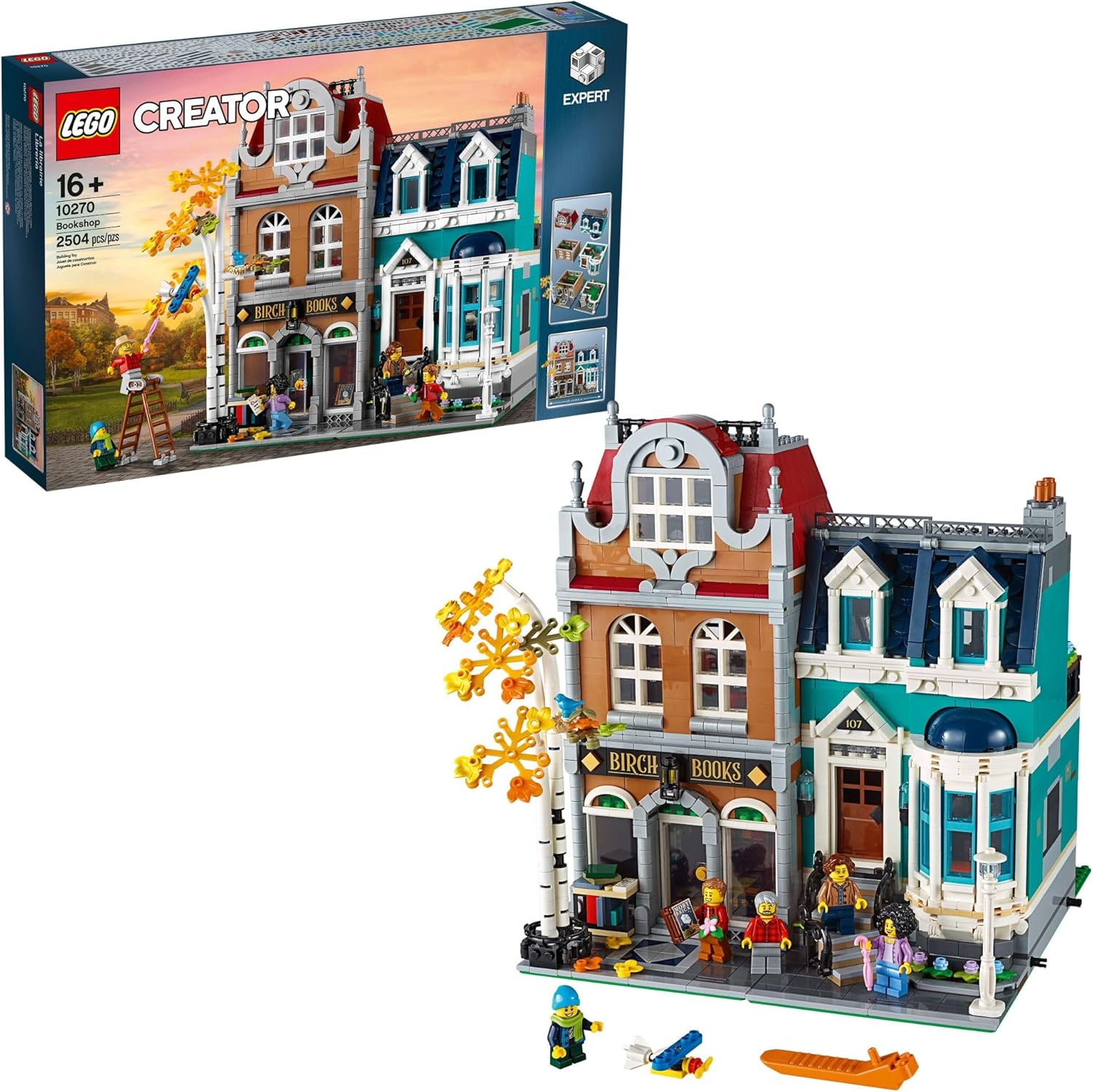 لگو ماژولار Lego Creator Expert Bookshop 10270 مجموعه بزرگ و اسباب‌ بازی کلکسیونی برای بزرگسالان، جدید ۲۰۲۰ (۲,۵۰۴ قطعه)