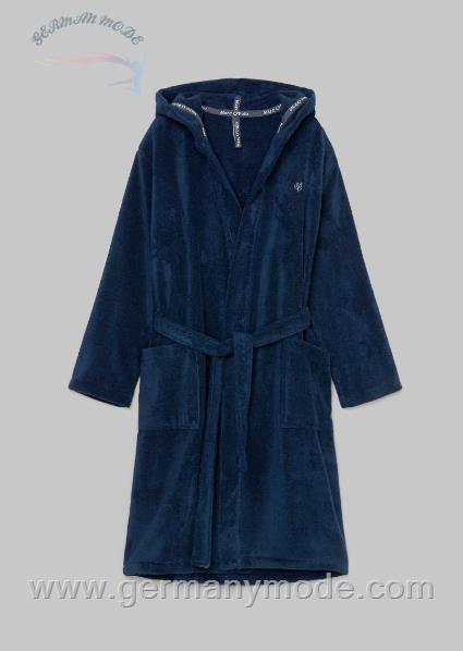 حوله حمام تن پوش زنانه مارک او پلو آلمان MARC O POLO LIVING BADEMANTEL AUS SOFTEM BAUMWOLL-FROTTIER Navy