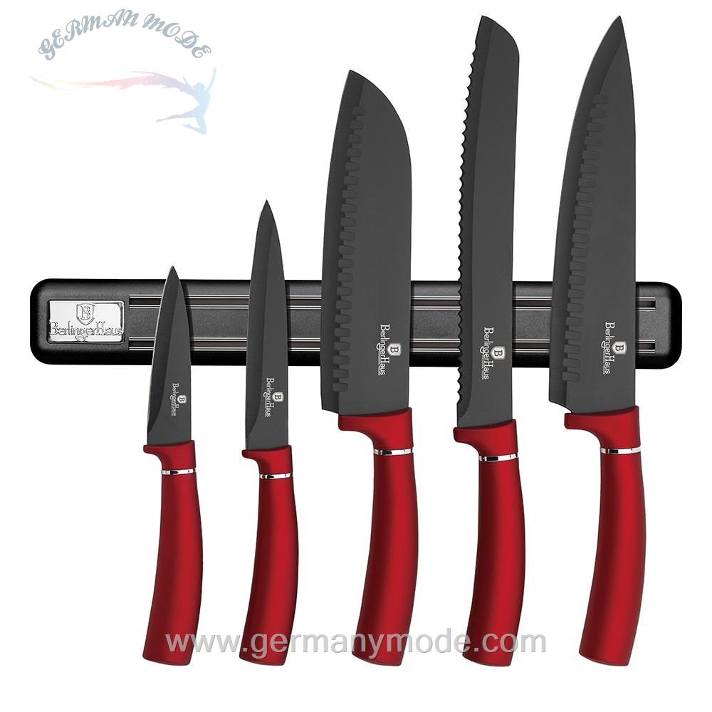 ست چاقو آشپزخانه 6 پارچه برلینگر هاوس مجارستان BERLINGER HAUS 6-PIECE KNIFE SET BH/2534 BURGUNDY COLLECTION