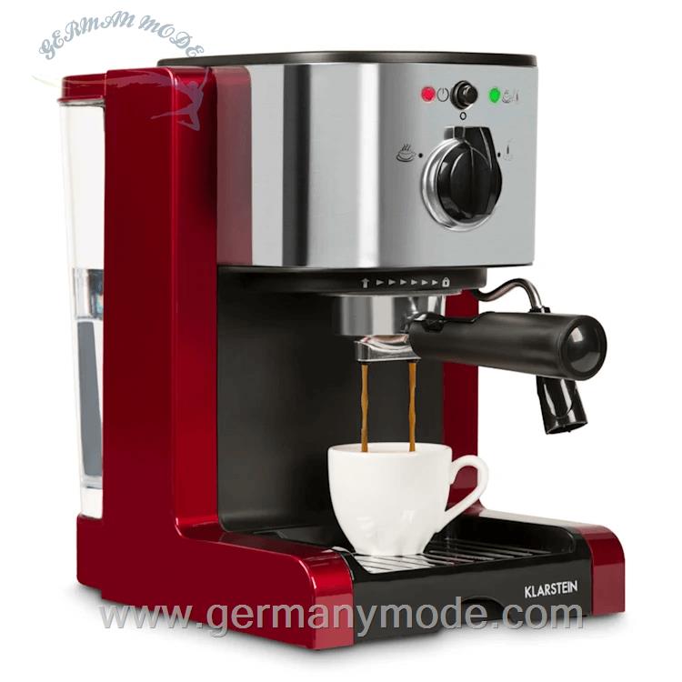 اسپرسو ساز کلارشتاین آلمان Klarstein Passionata 20 Espressomaschine 20 bar rot