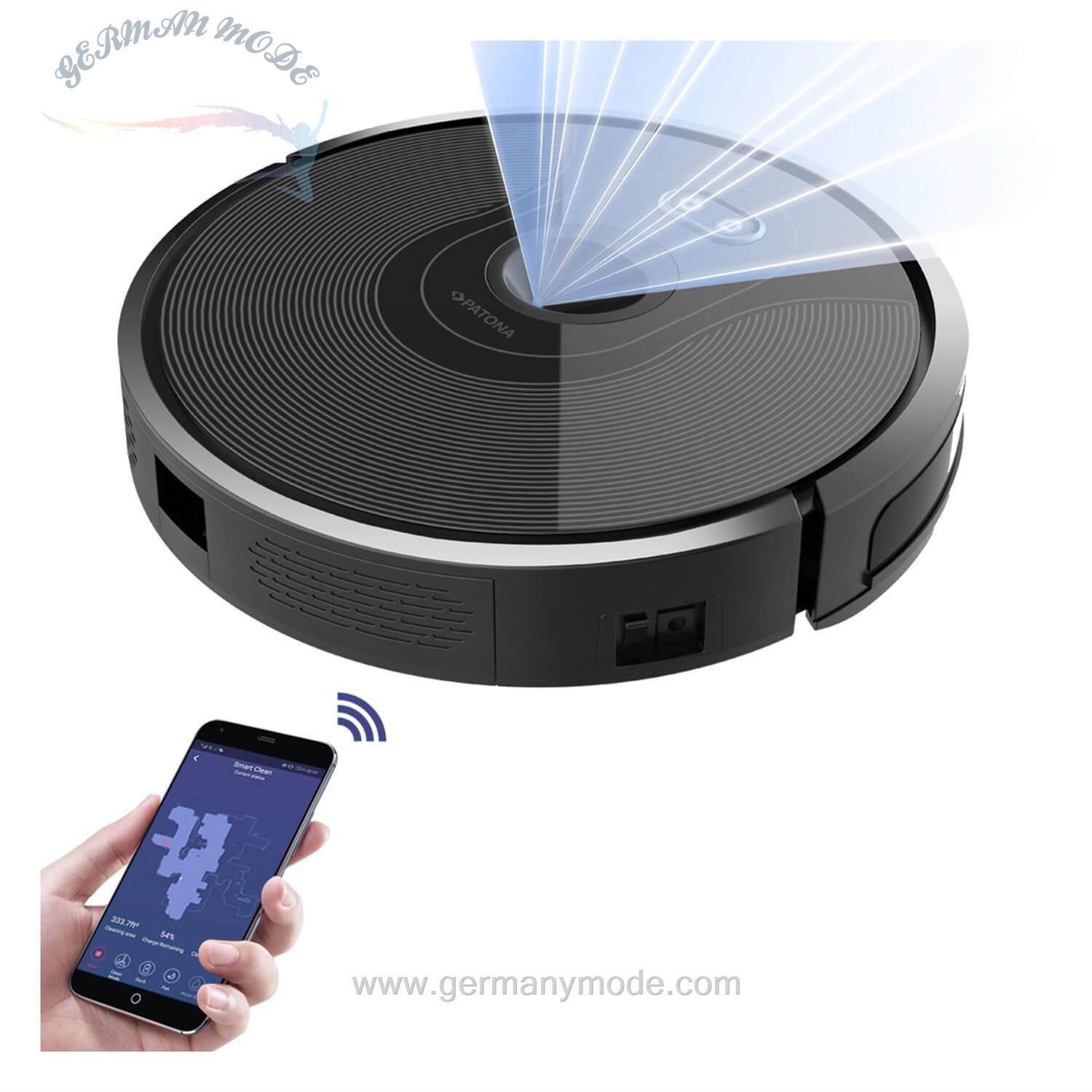 جارو رباتیک پاتونا اسپانیا Patona Saugroboter PATONA 3 in 1 Saugroboter Wischroboter VM12 WLAN