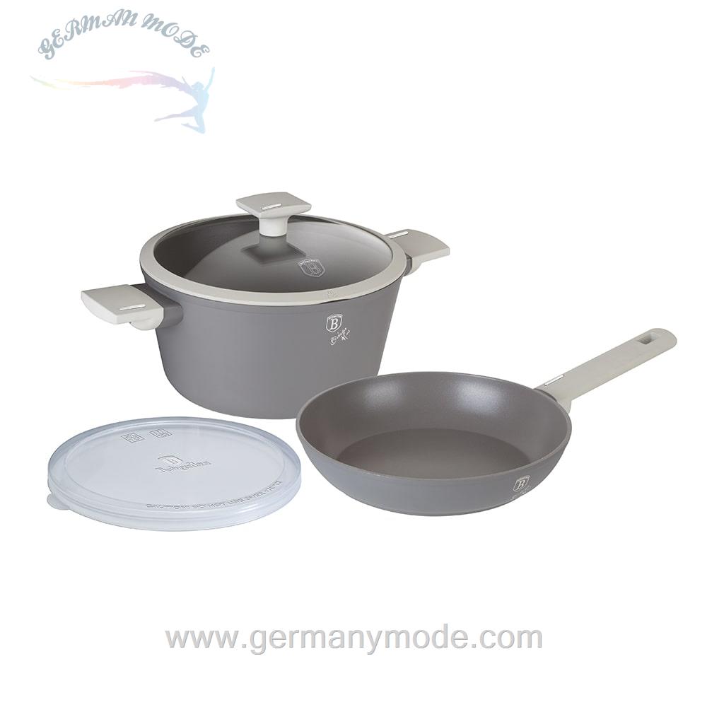 سرویس قابلمه ماهیتابه 4 پارچه برلینگر هاوس مجارستان BerlingerHaus 4-PIECE COOKWARE SET BH7079 ASPEN COLLECTION