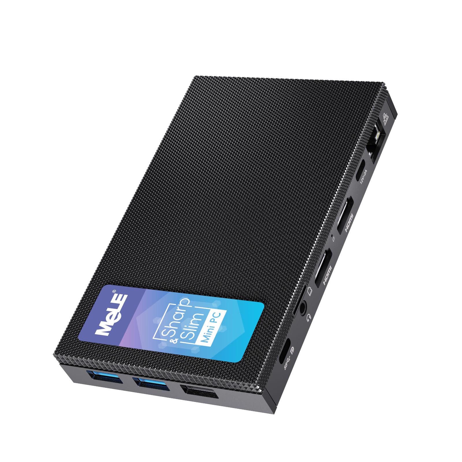 مینی کامپیوتر MeLE Quieter 4C بدون فن N100 16GB 512GB با ویندوز 11 پرو، قابلیت کامل USB-C، کامپیوتر رومیزی 4K HDMI برای اینترنت اشیا، خانه، دفتر، آموزش، عکاسی نجومی Quieter4C N100 16GB 512GB