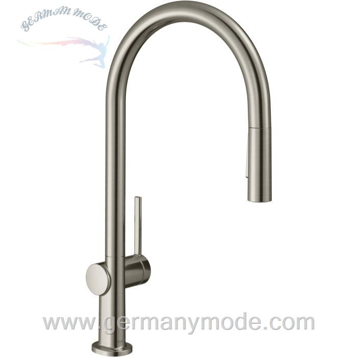 شیر مخلوط ظرفشویی شلنگ دار هانس گروهه آلمان Hansgrohe Talis M54 Einhebel Küchenmischer 210 Ausziehbrause 2jet 72800 Edelstahl Finish 72800800