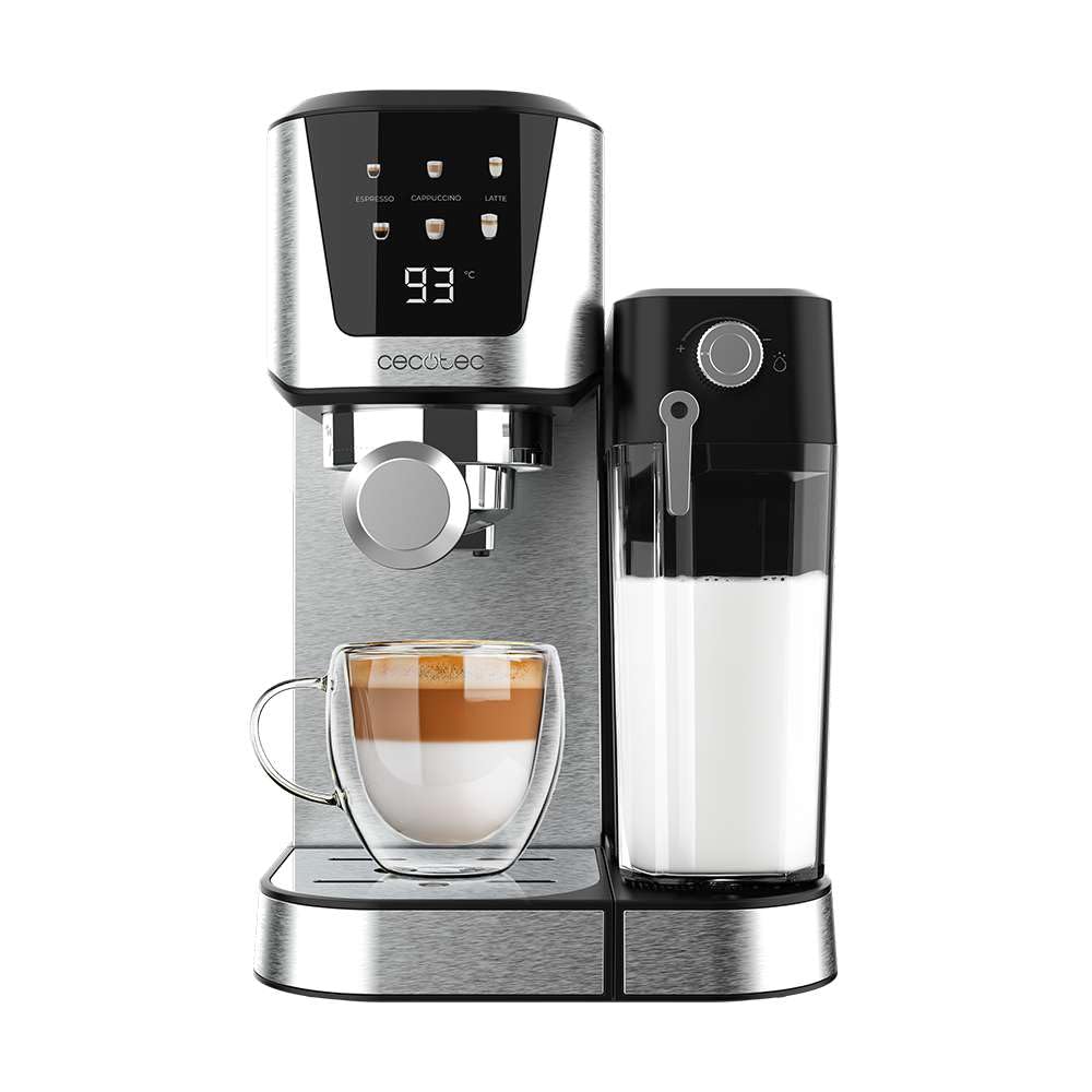 اسپرسو ساز سکوتک اسپانیا Cecotec مدل Power Espresso 20 Cream: 20 بار، گرمایش ترموبلاک، برای قهوه آسیاب شده، اسپرسو، کاپوچینو، لاته، صفحه نمایش لمسی، ظرف شیر 700 میلی لیتری، ظرف آب 1 لیتری.