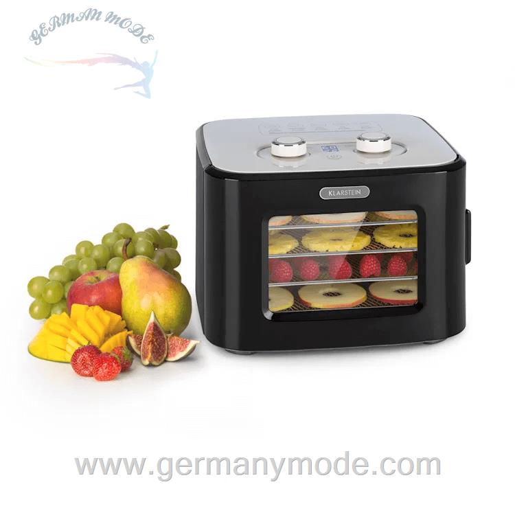 خشک کن میوه کلارشتاین آلمان Klarstein Tutti Frutti Dörrautomat 4 Etagen 80 C 400 watt Schwarz