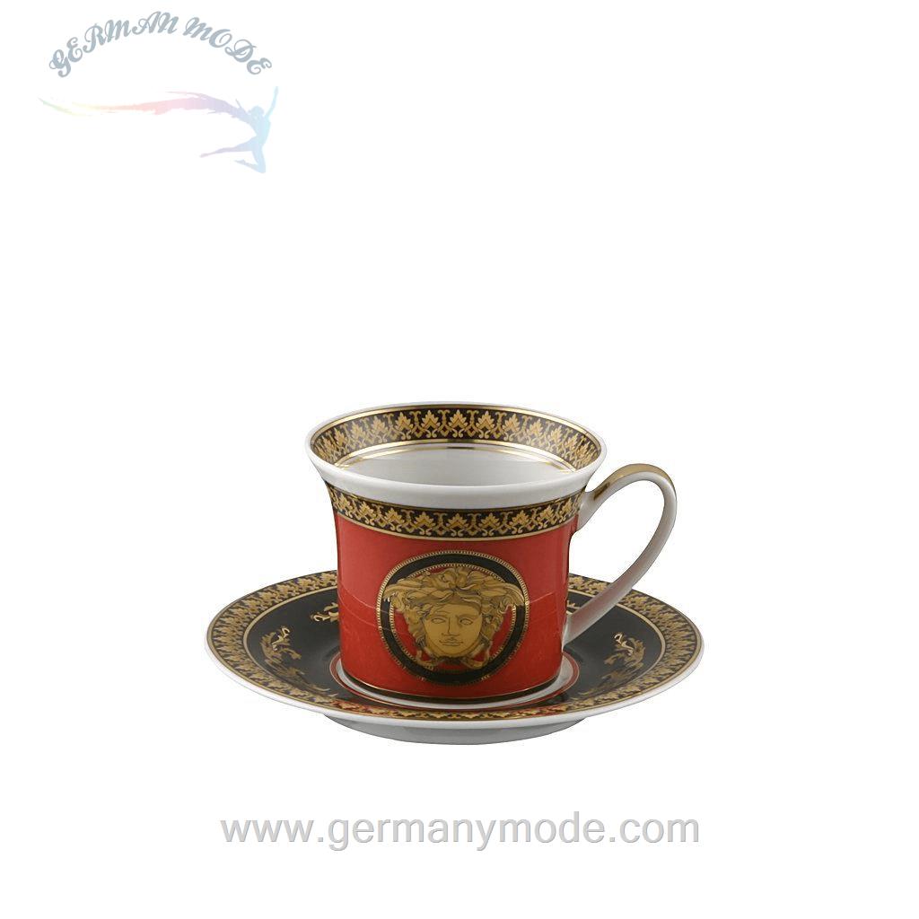 فنجان نعلبکی روزنتال آلمان Rosenthal meets Versace Espressotasse Ikarus Medusa Espressotasse 2 tlg Porzellan