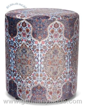پاف گرد اسنزا هلند ESSENZA Giulia Iceblue Pouf