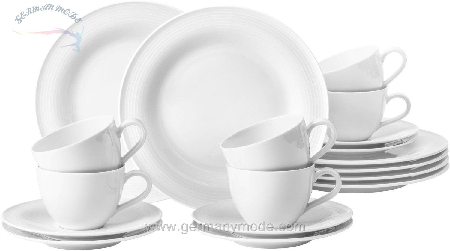 سرویس قهوه خوری چینی 18 پارچه 6 نفره سلتمن ویدن آلمان Seltmann Weiden Beat Kaffeeservice 18 tlg weiß
