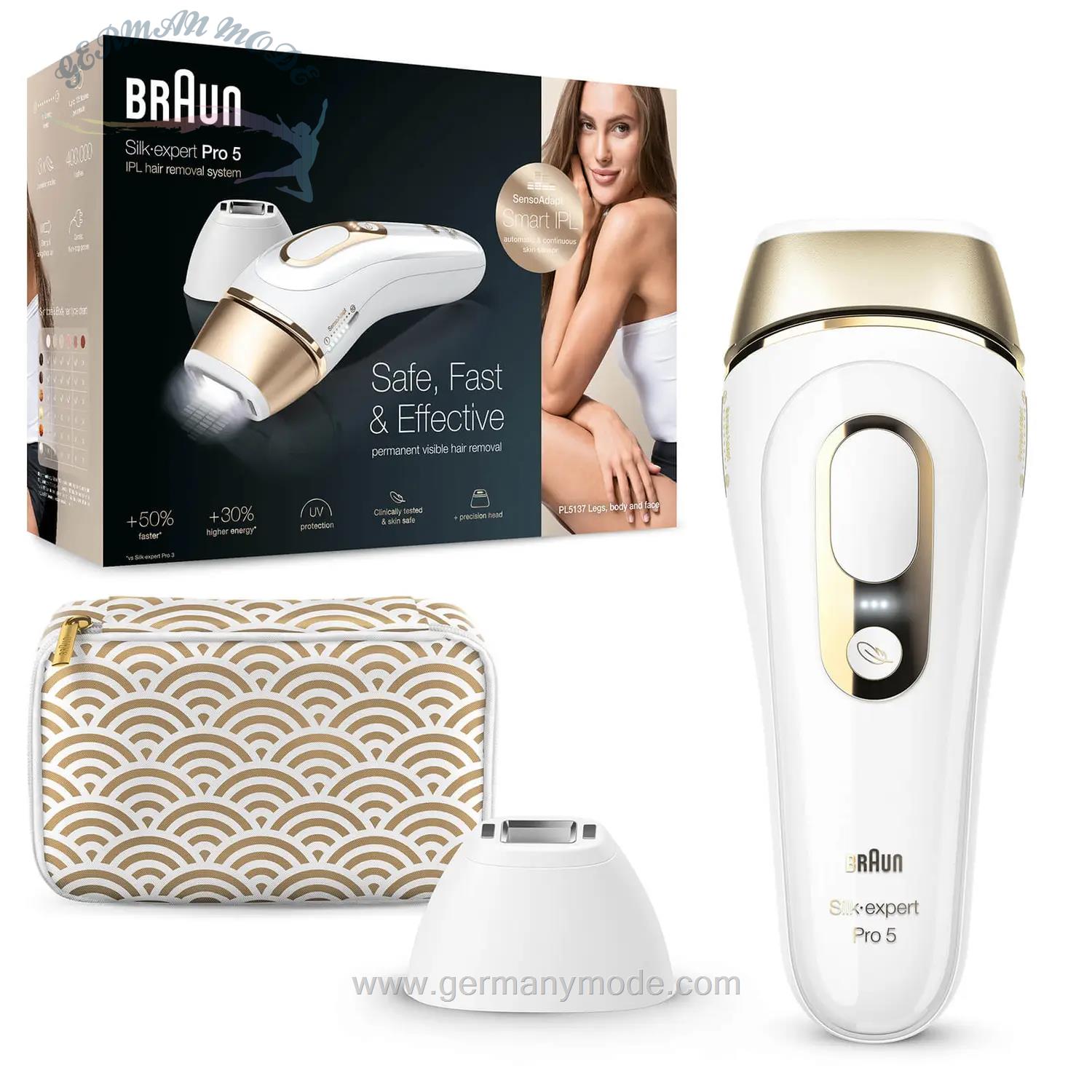 دستگاه لیزر خانگی صورت و بدن آی پی ال براون آلمان Braun Silk·Expert Pro 5 PL5137 IPL