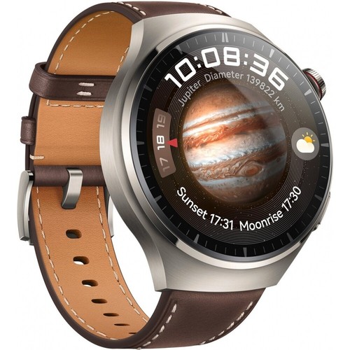 خرید از ایبی - ساعت هوشمند Huawei Watch 4 Pro Leather Strap ساعت هوشمند قهوه ای تیره 4G/LTE بلوتوث 47 میلی متری