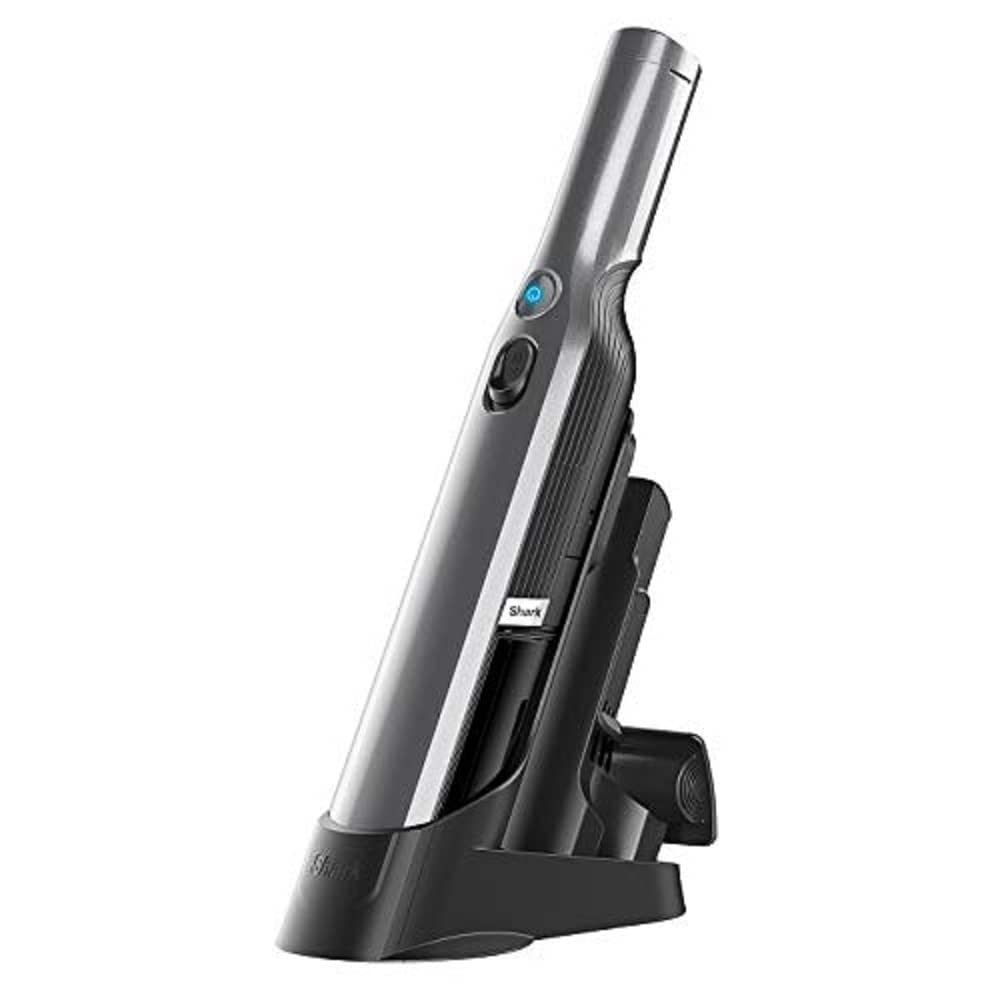 جارو شارژی دستی شارک آمریکا Shark WandVac 1.0، کوچک و سبک، جارو برقی دستی قدرتمند با برس گرد و غبار/ابزار شکاف و اتصال چند سطحی، ایستگاه شارژ، خاکستری، WV200EU