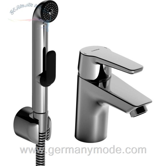 شیر مخلوط روشویی پایه کوتاه دوش دار هنسا Hansa Hansapolo Chrom 103 mm 51462293