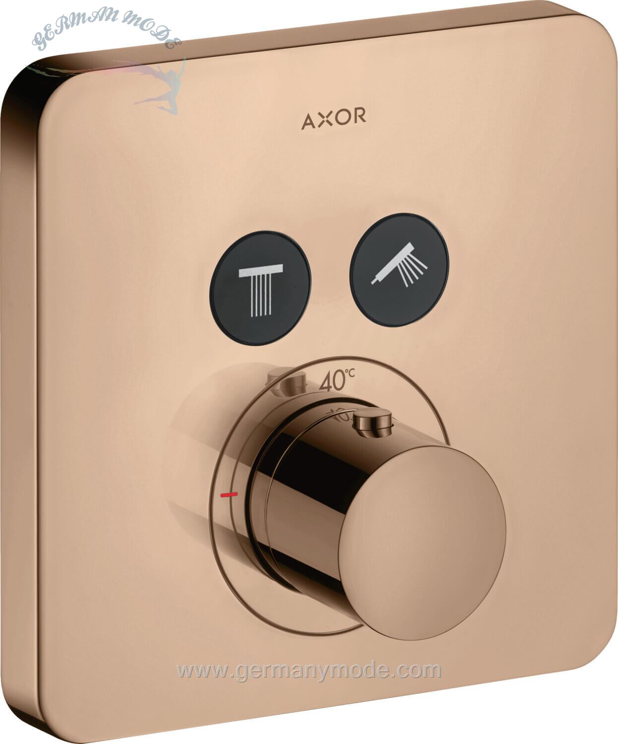 شیر حمام توکار هانس گروهه آلمان Hansgrohe Axor Shower softsquare 36707 Polished Red Gold 36707300
