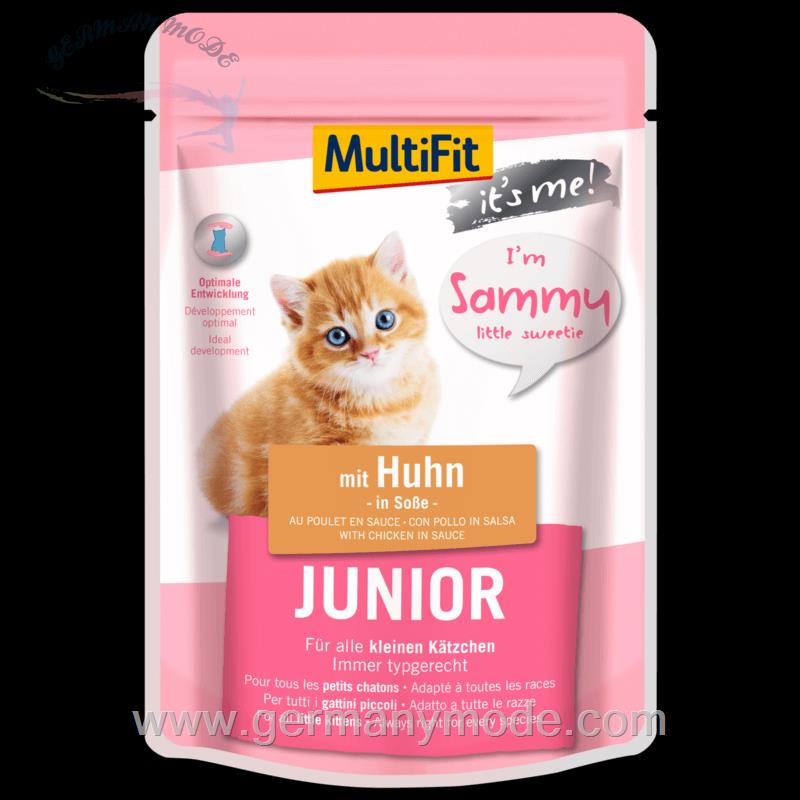 غذا مرطوب گربه با طعم مرغ مولتی فیت آلمان MultiFit It's Me Sammy Junior mit Huhn 24x85g