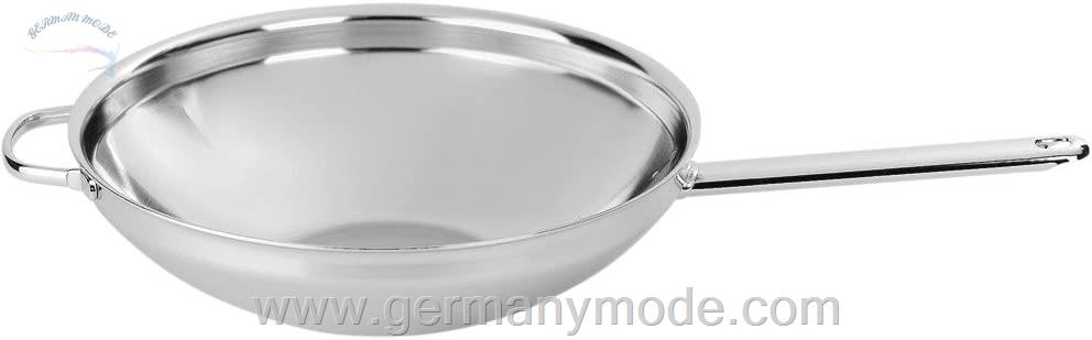 تابه وک 30 سانت دمایر بلژیک Demeyere Wok mit flachem Boden 32 cm mit Gegengriff