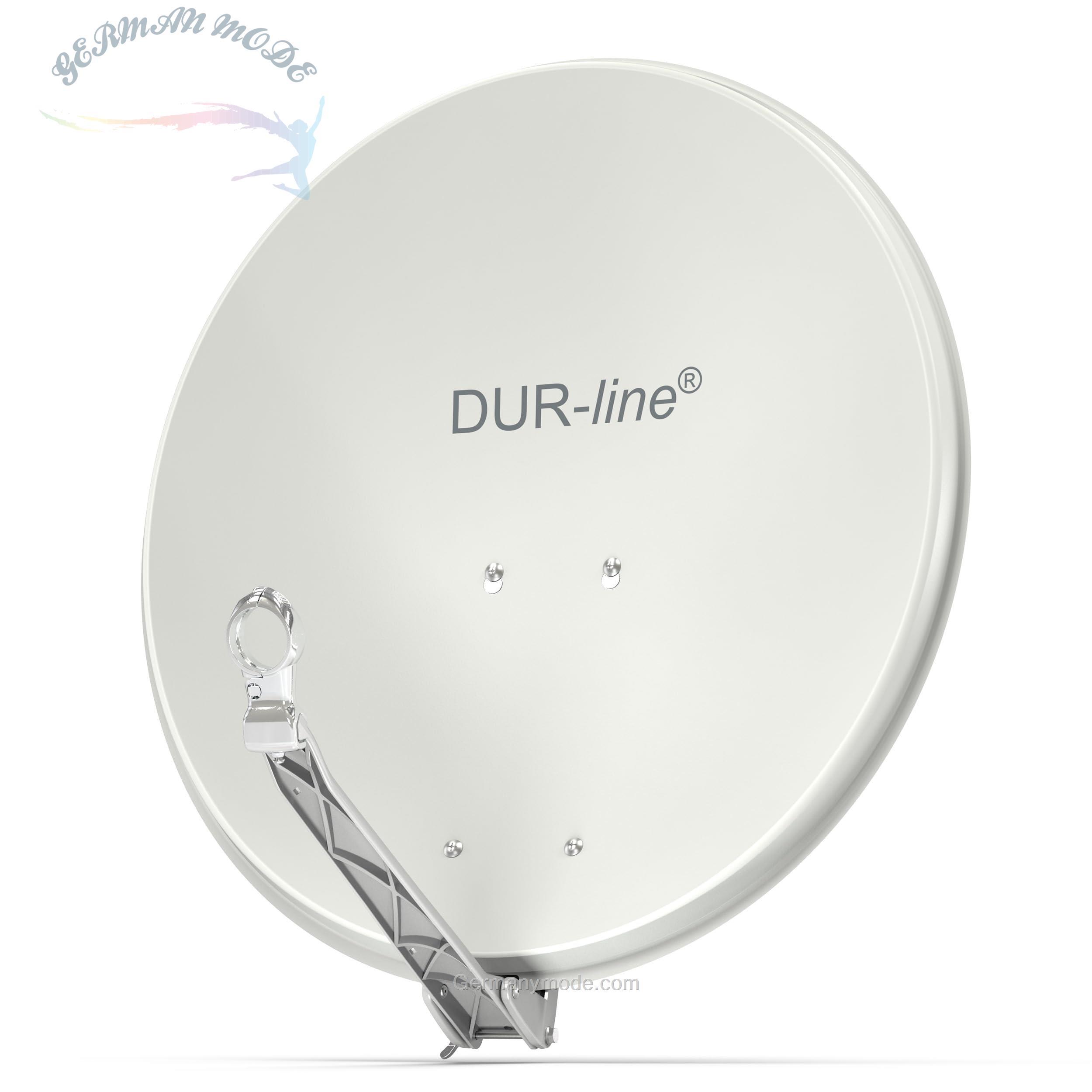 دیش ماهواره آلومینیومی DUR-line با ابعاد 60 در 65 سانتی‌متر تست خیلی خوب دیش ماهواره آلومینیومی با قطر