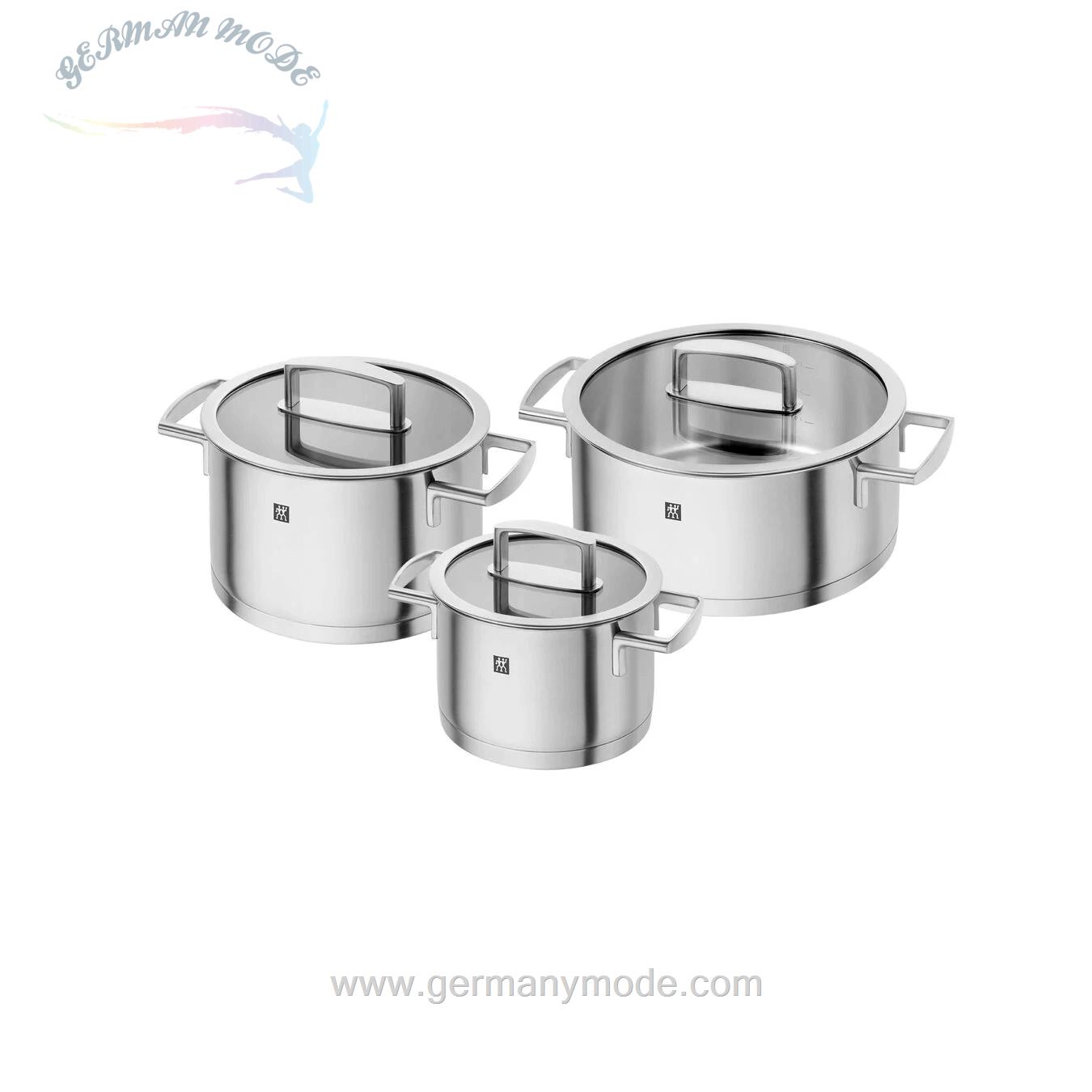 سرویس 3 پارچه قابلمه زولینگ آلمان ZWILLING VITALITY KOCHTOPFSET 3-TLG-18/10 EDELSTAHL