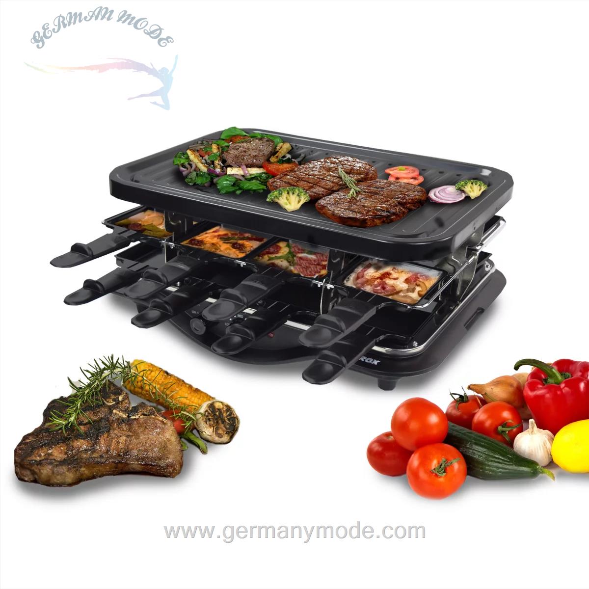 گریل راکلت پز سینتروکس آلمان Syntrox Germany Raclette Grill Lausanne mit 16 Pfännchen