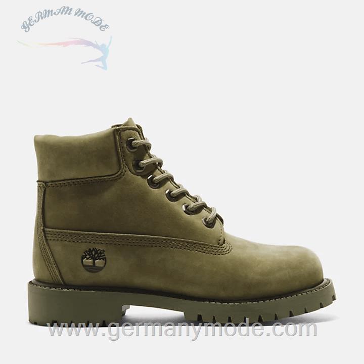بوت ضد آب بچگانه تیمبرلند آمریکا TIMBERLAND WASSERDICHTER PREMIUM 6 INCH BOOT FÜR KINDER IN DUNKELGRÜN