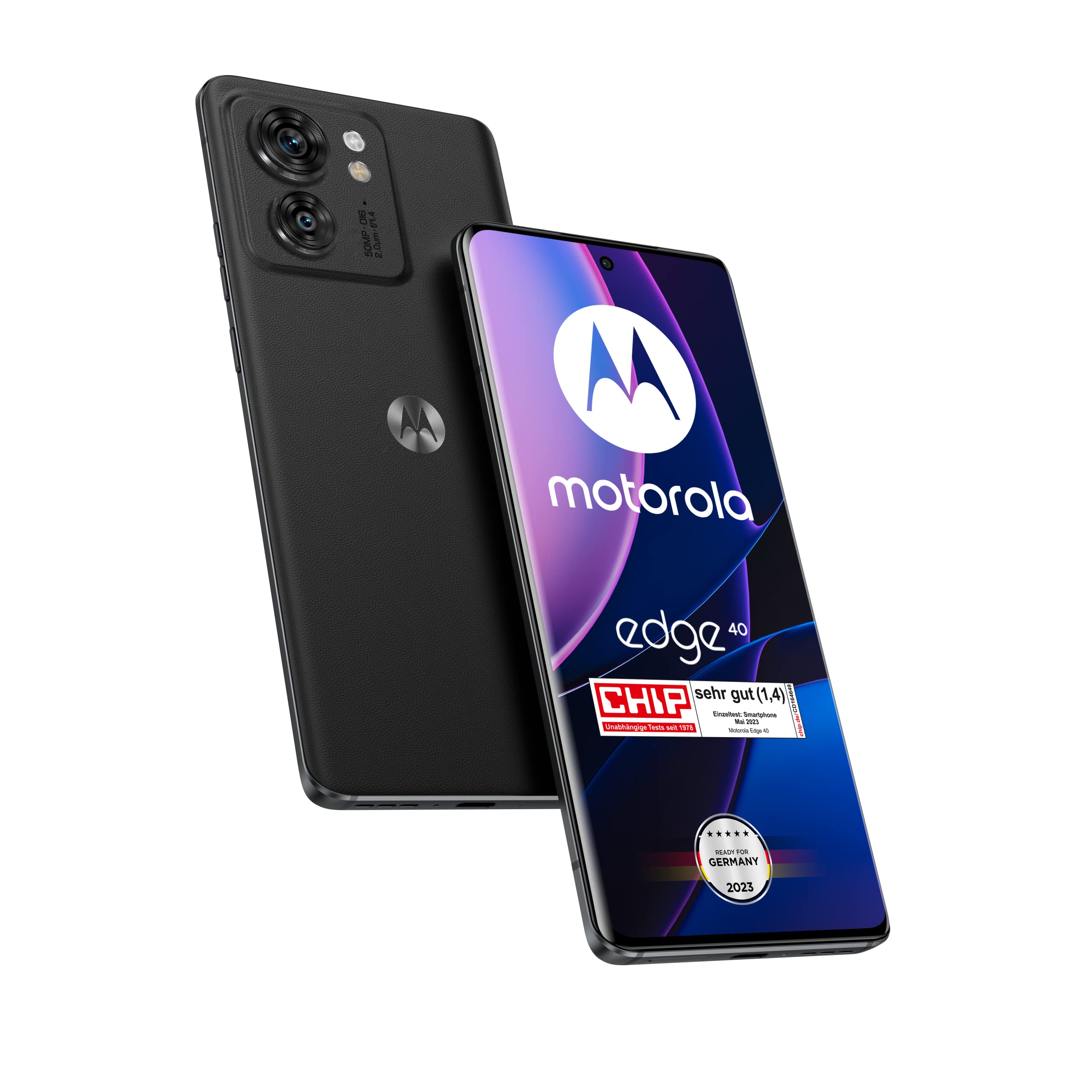 خرید از آمازون - Motorola edge40 (نمایشگر 6.55 اینچی FHD+، دوربین 50 مگاپیکسلی، 8/256 گیگابایت، 4400 میلی‌آمپر ساعت، اندروید 13) Eclipse Black شامل پوشش محافظ + آداپتور ماشین [اختصاصی آمازون] motorola edge40 8GB/256GB Eclipse Black