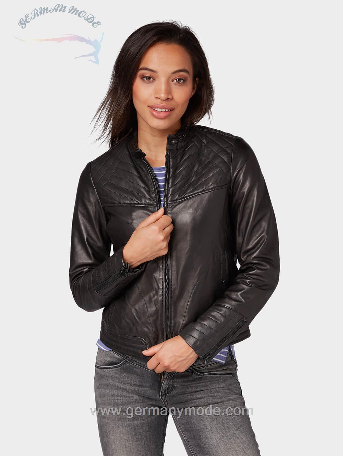 کاپشن چرم زنانه تام تیلور (آلمان) LEDERJACKE MIT STEPPUNG