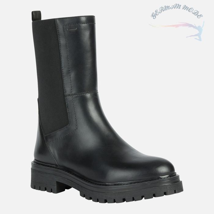 نیم بوت ضد آب زنانه جی اوکس ایتالیا GEOX BIKER-STIEFELETTEN Iridea Abx Dame Schwarz