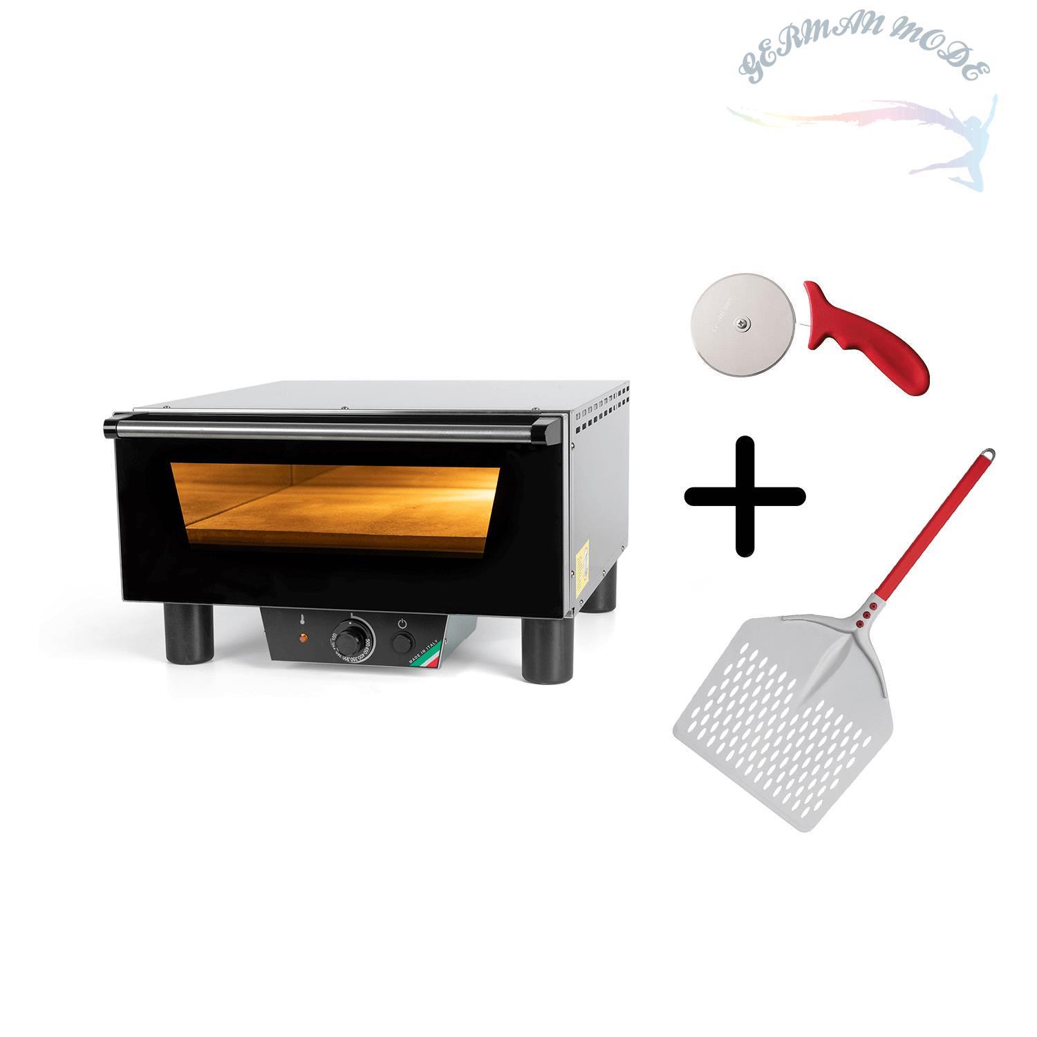 فر پیتزا برقی افه ایتالیا EFFE OVENS N4 500 Elektro Pizzaofen, inkl. Biscotto-Pizzastein + Cerutti Pizzaheber Schneider