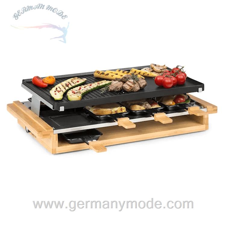 گریل راکلت پز برقی کلارشتاین آلمان Klarstein Tournedo Raclette Raclettegrill Schwarz 1200 watt