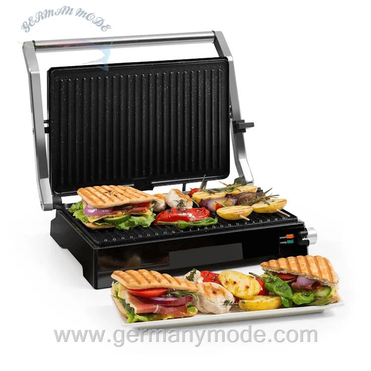 دستگاه گریل تماسی برقی کلارشتاین آلمان Klarstein Buffalo Kontaktgrill Paninimaker Kontaktgrill Silber