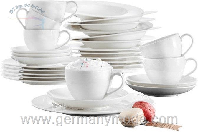 سرویس غذاخوری چینی 30 پارچه 6 نفره ویلروی و بوخ آلمان Villeroy / Boch Kombiservice White Basic (30-tlg.)