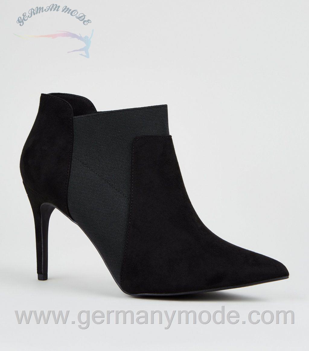 نیم بوت زنانه نیولوک (انگلستان) Grey Suedette Stiletto Chelsea Shoe Boots