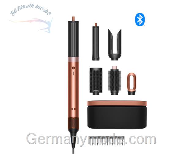 سشوار چند کاره دایسون انگلستان Dyson Airwrap Co-anda2x Multi Haarstyler und trockner Straight+Wavy Amber Silk رنگ مسی
